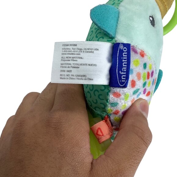Infantino Narwhal Chime & Go Tag Along Pal Clip On Baby Toy Age 6-12 Months - Picture 4 of 6